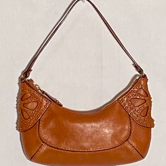 MICHAEL Michael Kors Y2K Leather Stud Detail Demi Shoulder Bag Canvas Li… - Picture 6 of 16